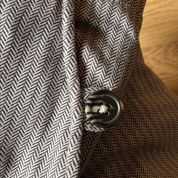 Betabrand Petite Herringbone Patterned Pants bootcut, tan and brown - Picture 11 of 11